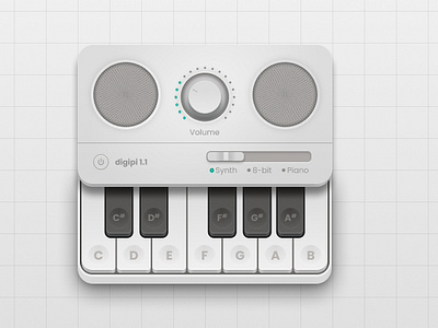 digipi: your pocket piano figma music product design training ui working prototype
