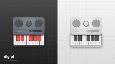 digipi: your pocket piano figma music product design training ui working prototype