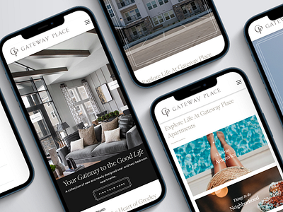 Gateway Place Apartments Website Re-Design apartment branding apartment logo apartment marketing apartment website branding multifamily website website website design