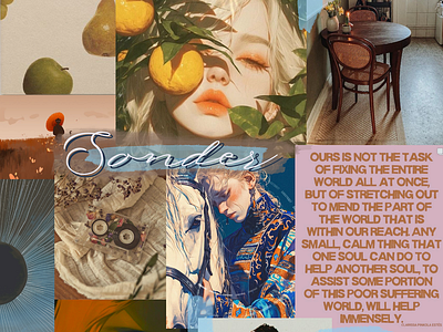 A moodboard from my trip to Config adobe art collage concept config design fun graphic design inspiration inspo moodboard personal project photography process procreate quotes sonder summer traveling warm