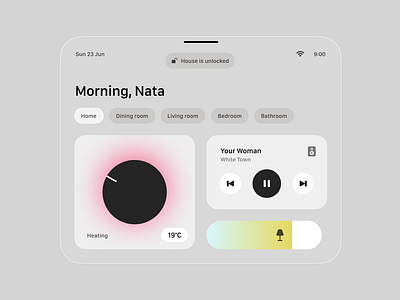 Home monitoring concept design figma ui