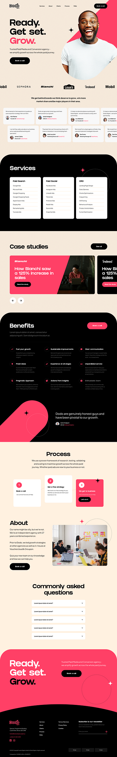 Dodo Landing Page - by Fantasi branding design landing page ui web website