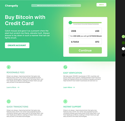 Changelly branding graphic design logo ui