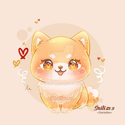 Shibu Fanart lindo de SAILIZV adorable adorable lovely artwork concept creative cute art design digitalart illustration