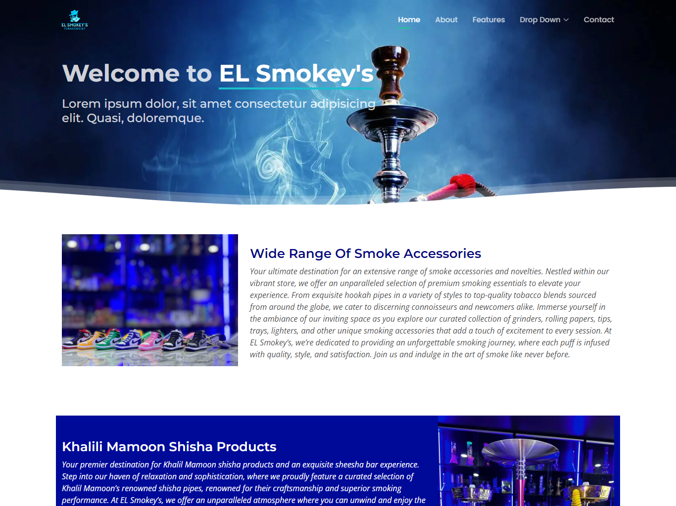 Shisha Company Website Design by Muhammad Daniyal on Dribbble