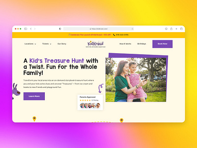 KidKrwal - Treasure Hunt mobile app website design figma ui ux web design wordpress