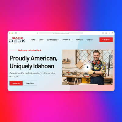 IDAHO Deck - Handyman Website Design figma ui ux web design wordpress