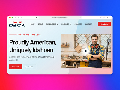 IDAHO Deck - Handyman Website Design figma ui ux web design wordpress