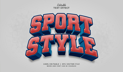Text Effect Sport Style 3d health logo text effect
