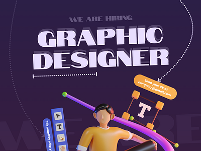 Hiring Poster For Graphic Designer