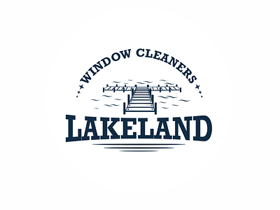 Lake Land Concept Logo design dock lake dock lake logo lakeland logo windows cleaners