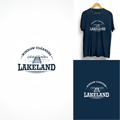 Lake Land Concept Logo design dock lake dock lake logo lakeland logo windows cleaners