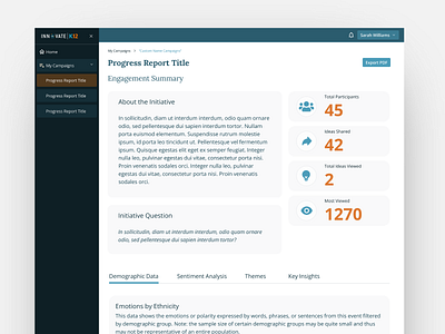 Dashboard Report Prototype dashboard data analytics report