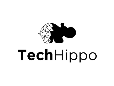 Hippo and Technology ai connecting design hippo logo technology