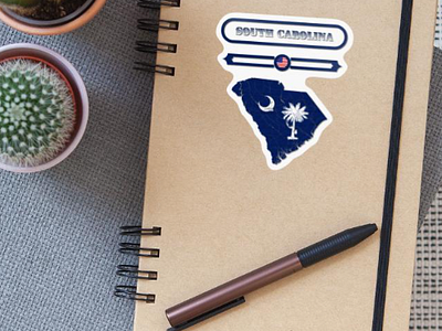 MAP SOUTH CAROLINA, USA. SAMER BRASIL. Sticker by SAMER BRASIL on Dribbble