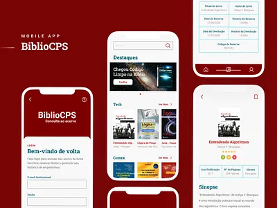 APP BiblioCPS - Biblioteca online da FatecPG design graphic design ui ux