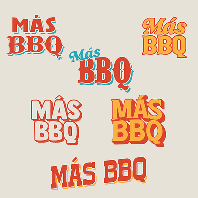 Logo variations for a Texas Barbecue Restaurant branding design graphic design logo typography