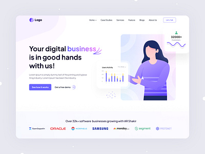 SaaS Landing Page | UI Design clean design fervorpixel homepage landing page design saas design saas landing saas website web design website ui