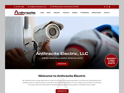 Anthracite Electric // Web Design camera system electric ev charging service company sound system video surveillance web design