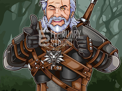 GERALT MEME cartoon game geralt meme vector witcher