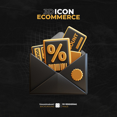 Black envelope containing discount coupons. black friday icon. payment