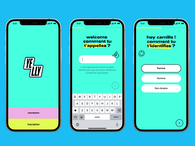 Yelly - UI and Brand Design app branding button design login logo sign up startup ui