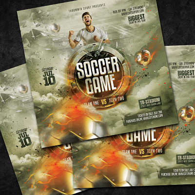 Soccer Game Flyer download event flyer game goal graphic poster psd sport world cup