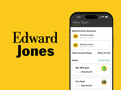 Edward Jones Mobile App branding finance mobile ui ux