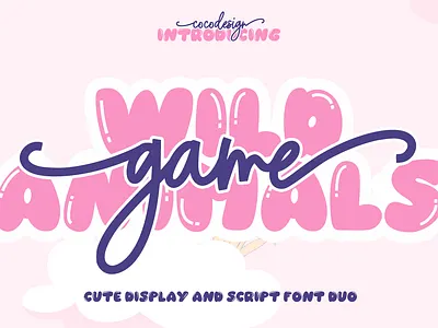 Wild game font duo 3d animation branding design font graphic design illustration logo motion graphics ui