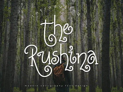 The rushina font 3d animation branding design font graphic design illustration logo motion graphics