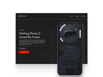 Nothing Phone (2a) Landing black landing design graphic design market minimalism mobileshop nothing phone landing shop ui uiux ux web design