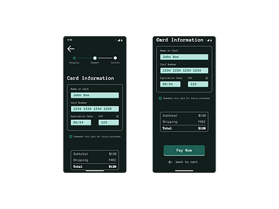 Daily UI #2: Credit Card Checkout checkout credit card figma mobile ui