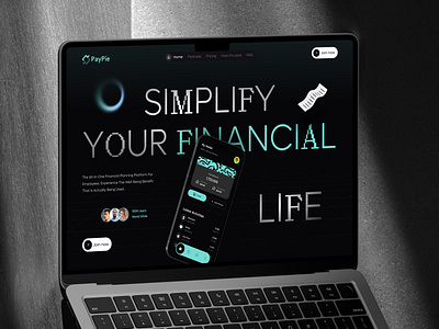 PayPie - Financial website banking dark figma financial fintech landing page minimal website online banking popular trend ui ui design ux web web design website