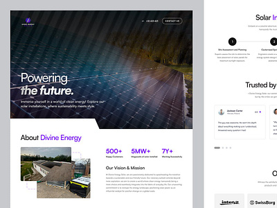 Solar Energy Landing page UI Design branding design concept figma figma design graphic design landing page landing page design landing page ui power energy design solar energy solar energy design ui ui design uiux ux ux design web ui website website design website development