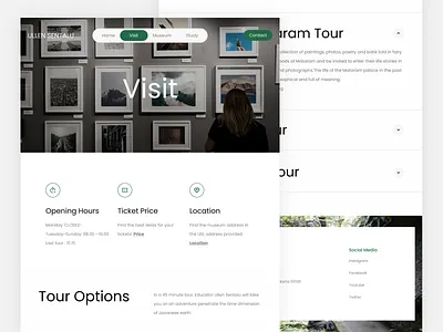 Ullen Sentalu - Visit Page art branding design desktop landing page landing page design page product design redesign ui ui design uidesign uiinpiration uiinspiration uitrends uiux uiuxdesign uiuxtrend uiuxtrends website