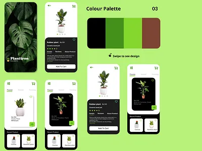 PLANTTRON APP and its COLOUR PALETTE figma graphic design ui userinterface ux