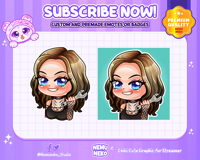 🔧CUSTOM CHIBI AVATAR/PFP/LOGO🔧 animation avatar branding chibi emotes commission open custom design cute emotes design graphic design illustration logo original character pfp twitch emotes