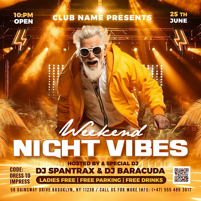Night Club Flyer after work artist bash club design dj flyer music nightclub party party flyer summer