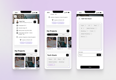 Profile view and edit concept figma mobile ui ui design ux ux design