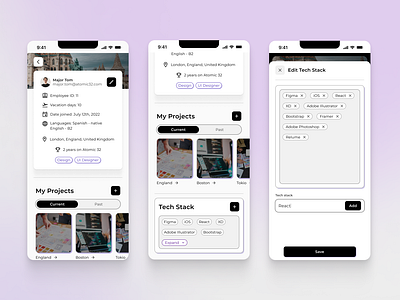 Profile view and edit concept figma mobile ui ui design ux ux design