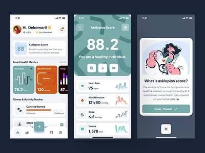 AI Healthcare App ai app ai health care clean dashboard health care healthcare app mobile app product designer ui user interface ux