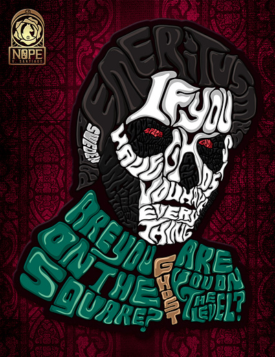 Papa Emeritus III: Type Portrait fan art music portrait type art vector