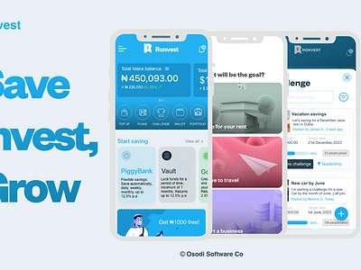 Ronvest - PiggyBank App ui
