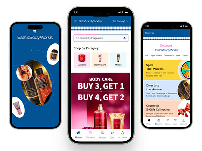 Bath Body Works Design bath body branding cosmetics design full page hyegiene landing page mobile app responsive ui user experience ux