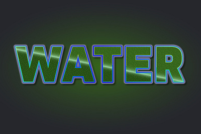 Water Text Effect embossed water