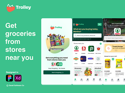 Trolley - Grocery Shopper App ui