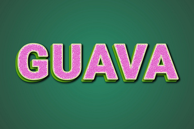 Guava Text Effect embossed guava