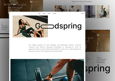 Fitness Ecommerce Website UIUX Design design ecommerce ecommerce landing page ecommerce web design ui website website design