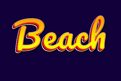 Beach Text Effect beach embossed