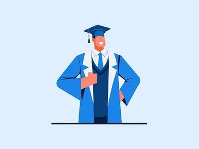 Graduation Illustration education flat flat illustration graduate graduation graphic design illustration school ui univercity university vector